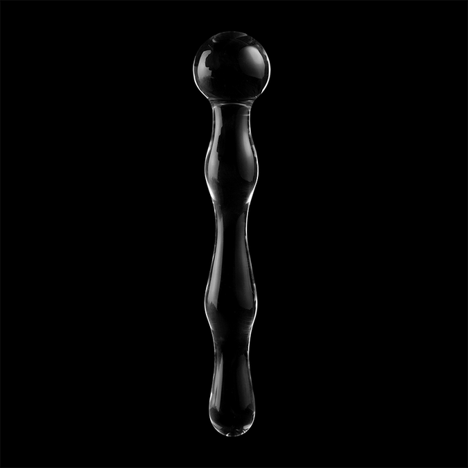 Nebula-serie van Ibiza – Model 13 Dildo van Borosilicaatglas Helder 18 cm – Ø 3,5 cm