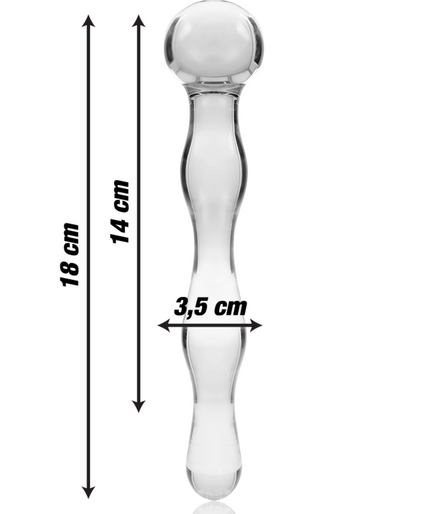 NEBULA SERIES BY IBIZA - MODEL 13 DILDO BOROSILICATE GLASS CLEAR 18 CM -O- 3.5 CM NEBULA SERIES BY IBIZA - MODEL 13 DILDO BOROSILICATE GLASS CLEAR 18 CM -O- 3.5 CM