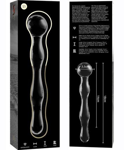 NEBULA SERIES BY IBIZA - MODEL 13 DILDO BOROSILICATE GLASS CLEAR 18 CM -O- 3.5 CM NEBULA SERIES BY IBIZA - MODEL 13 DILDO BOROSILICATE GLASS CLEAR 18 CM -O- 3.5 CM