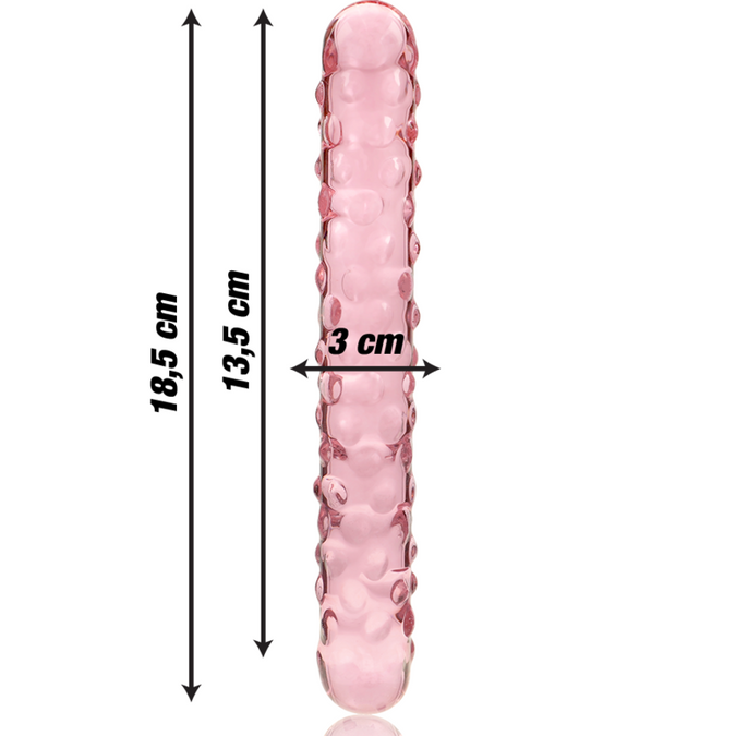 NEBULA SERIES BY IBIZA - MODEL 15 DILDO BOROSILICAATGLAS ROZE 18,5 CM -Ø- 3 CM