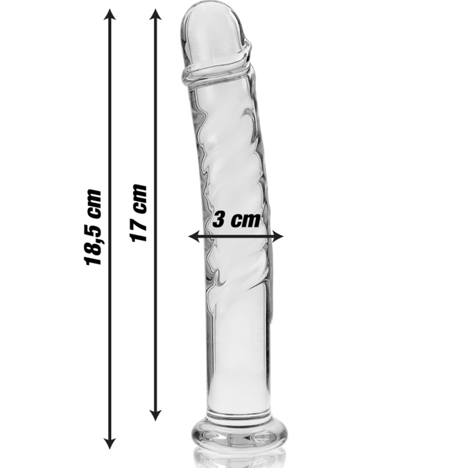 NEBULA SERIES BY IBIZA - MODEL 16 DILDO BOROSILICAATGLAS HELDER 18,5 CM -O- 3 CM