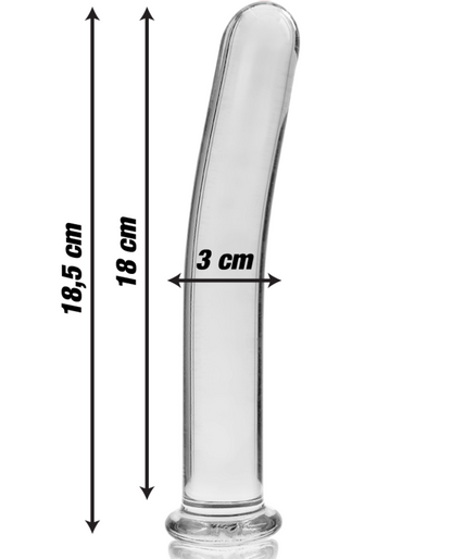 NEBULA SERIES BY IBIZA - MODEL 17 DILDO BOROSILICATE GLASS CLEAR 18.5 CM -O- 3 CM NEBULA SERIES BY IBIZA - MODEL 17 DILDO BOROSILICATE GLASS CLEAR 18.5 CM -O- 3 CM