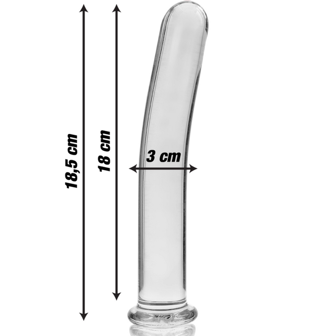 NEBULA SERIES BY IBIZA - MODEL 17 DILDO BOROSILICAATGLAS HELDER 18,5 CM -O- 3 CM