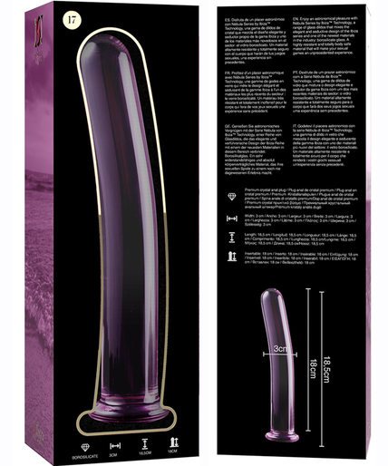NEBULA SERIES BY IBIZA - MODEL 17 DILDO BOROSILICATE GLASS PINK 18.5 CM -O- 3 CM NEBULA SERIES BY IBIZA - MODEL 17 DILDO BOROSILICATE GLASS PINK 18.5 CM -O- 3 CM