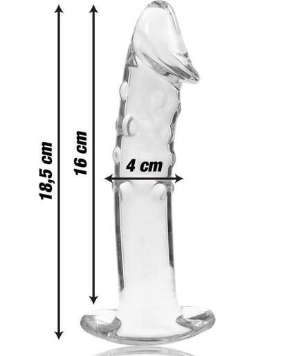 NEBULA SERIES BY IBIZA - MODEL 19 DILDO BOROSILICATE GLASS CLEAR 18.5 CM -O- 4 CM NEBULA SERIES BY IBIZA - MODEL 19 DILDO BOROSILICATE GLASS CLEAR 18.5 CM -O- 4 CM