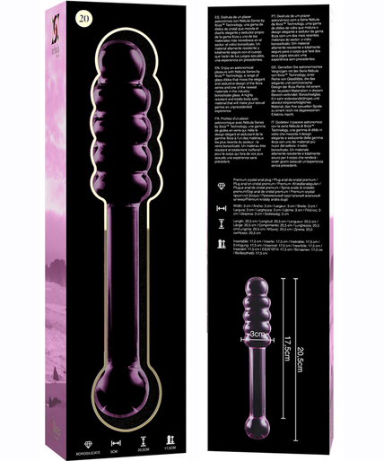 NEBULA SERIES BY IBIZA - MODEL 20 DILDO BOROSILICATE GLASS PINK 20.5 CM -O- 3 CM NEBULA SERIES BY IBIZA - MODEL 20 DILDO BOROSILICATE GLASS PINK 20.5 CM -O- 3 CM