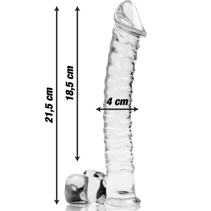 NEBULA SERIE VAN IBIZA - MODEL 23 DILDO BOROSILICAATGLAS HELDER 21.5 CM -O- 4 CM