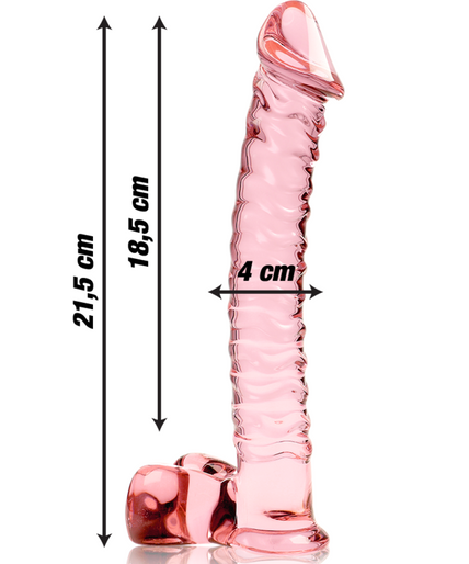 NEBULA SERIES BY IBIZA - MODEL 23 DILDO BOROSILICATE GLASS PINK 21.5 CM -O- 4 CM NEBULA SERIES BY IBIZA - MODEL 23 DILDO BOROSILICATE GLASS PINK 21.5 CM -O- 4 CM