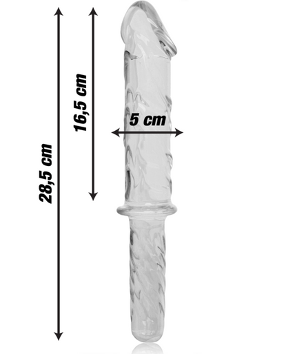 NEBULA SERIES BY IBIZA - MODEL 24 DILDO BOROSILICATE GLASS CLEAR 28.5 CM -O- 5 CM NEBULA SERIES BY IBIZA - MODEL 24 DILDO BOROSILICATE GLASS CLEAR 28.5 CM -O- 5 CM