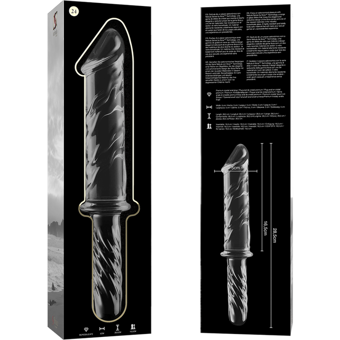 NEBULA SERIE VAN IBIZA - MODEL 24 DILDO BOROSILICAATGLAS HELDER 28.5 CM -O- 5 CM