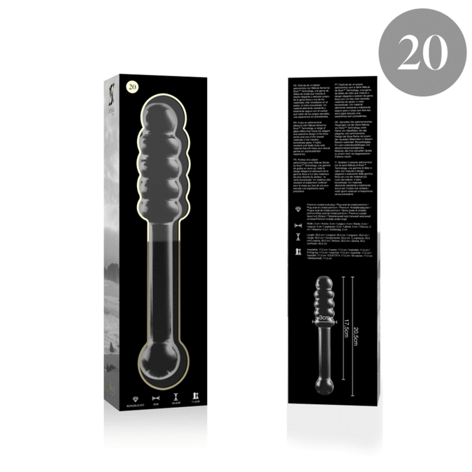 NEBULA SERIE VAN IBIZA - MODEL 20 DILDO BOROSILICAATGLAS HELDER 20,5 CM -O- 3 CM
