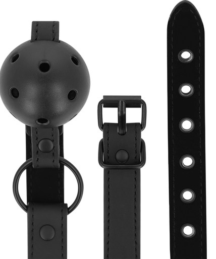 INTENSE - FETISH VEGAN LEATHER BALL GAG INTENSE - FETISH VEGAN LEATHER BALL GAG