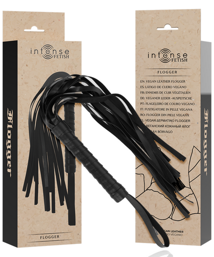 INTENSE - FETISH VEGAN LEATHER FLOGGER INTENSE - FETISH VEGAN LEATHER FLOGGER