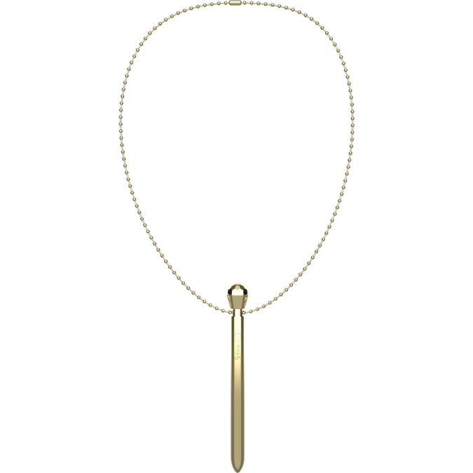 Ibiza – Klitoris Pocket Stimulator Halskette USB-Ladegerät 12 Vibrationsmodi Gold 12,2 X 1,5