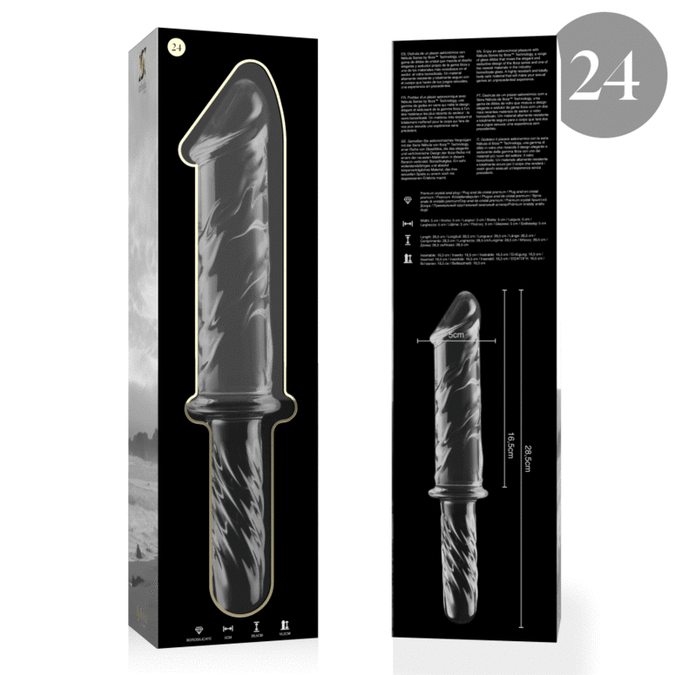 NEBULA SERIE VAN IBIZA - MODEL 24 DILDO BOROSILICAATGLAS HELDER 28.5 CM -O- 5 CM