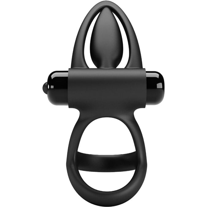 PRETTY LOVE - VIBRERENDE RING 10 TRILLINGEN ZWARTE SILICONEN