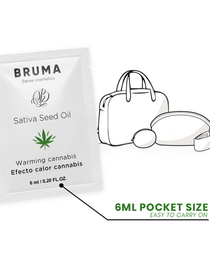 BRUMA - SATIVA ZAADOLIE GLIJGEL VERWARMEND CANNABIS SMAAK 6 ML BRUMA - SATIVA ZAADOLIE GLIJGEL VERWARMEND CANNABIS SMAAK 6 ML