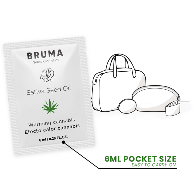 BRUMA - SATIVA ZAADOLIE GLIJGEL VERWARMEND CANNABIS SMAAK 6 ML