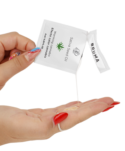 BRUMA - SATIVA ZAADOLIE GLIJGEL VERWARMEND CANNABIS SMAAK 6 ML BRUMA - SATIVA ZAADOLIE GLIJGEL VERWARMEND CANNABIS SMAAK 6 ML