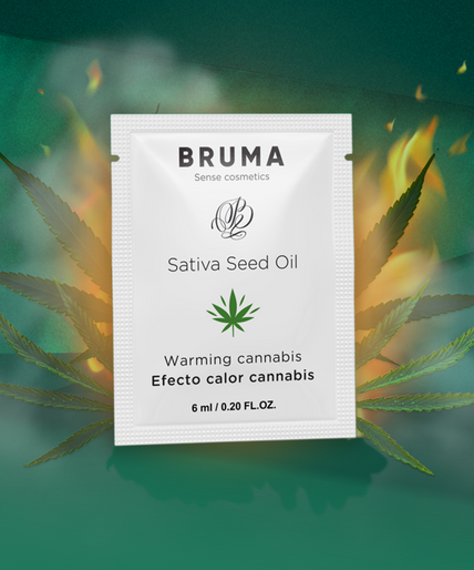 BRUMA - SATIVA ZAADOLIE GLIJGEL VERWARMEND CANNABIS SMAAK 6 ML BRUMA - SATIVA ZAADOLIE GLIJGEL VERWARMEND CANNABIS SMAAK 6 ML
