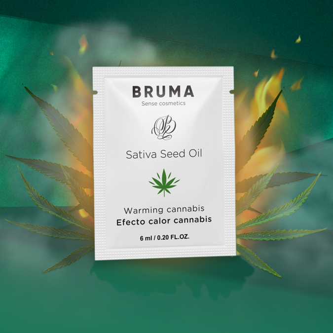 BRUMA - SATIVA ZAADOLIE GLIJGEL VERWARMEND CANNABIS SMAAK 6 ML