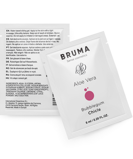 BRUMA - ALOE VERA SLIDING GEL BUBBLEGUM FLAVOR 6 ML BRUMA - ALOE VERA SLIDING GEL BUBBLEGUM FLAVOR 6 ML