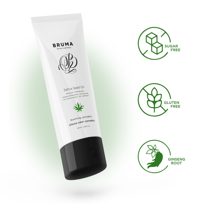 Bruma – Sativa Zaadolie Glijgel Verwarmende Cannabis Smaak 100 Ml