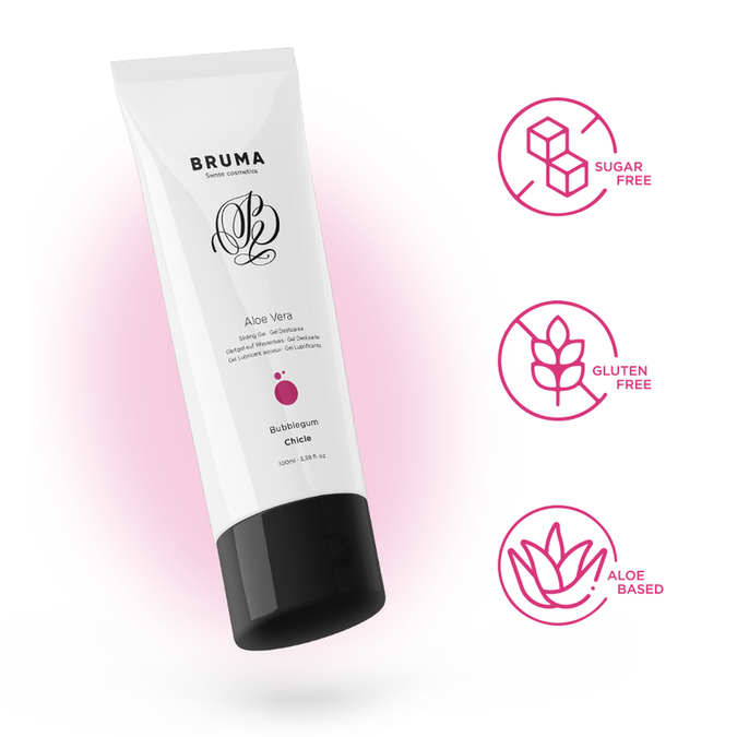 BRUMA - ALOE VERA GLIJGEL BUBBELGUM SMAAK 100 ML