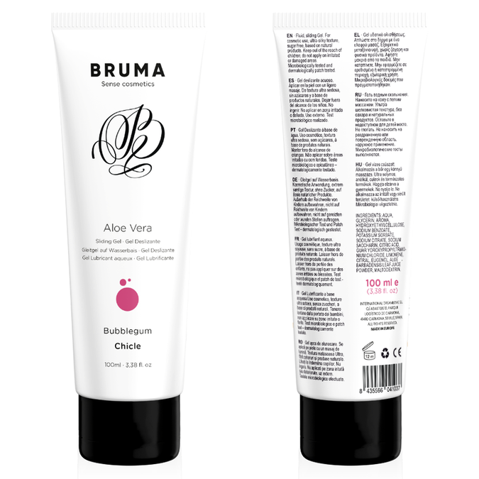BRUMA - ALOE VERA GLIJGEL BUBBELGUM SMAAK 100 ML