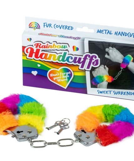 Spencer & Fleetwood – Regenboog Gevoerde Metalen Handboeien Spencer & Fleetwood – Regenboog Gevoerde Metalen Handboeien