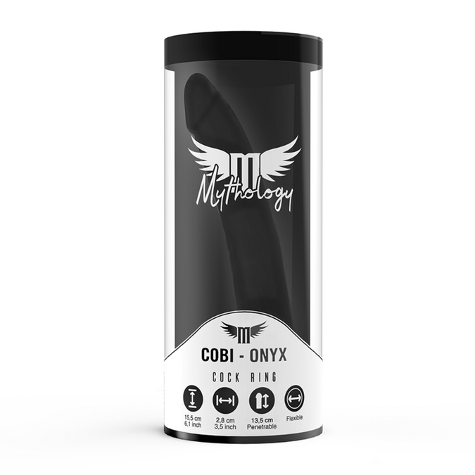 MYTHOLOGY - COBI ONYX ANALE DILDO MET COCK- EN BALRING 13 CM SILICONE