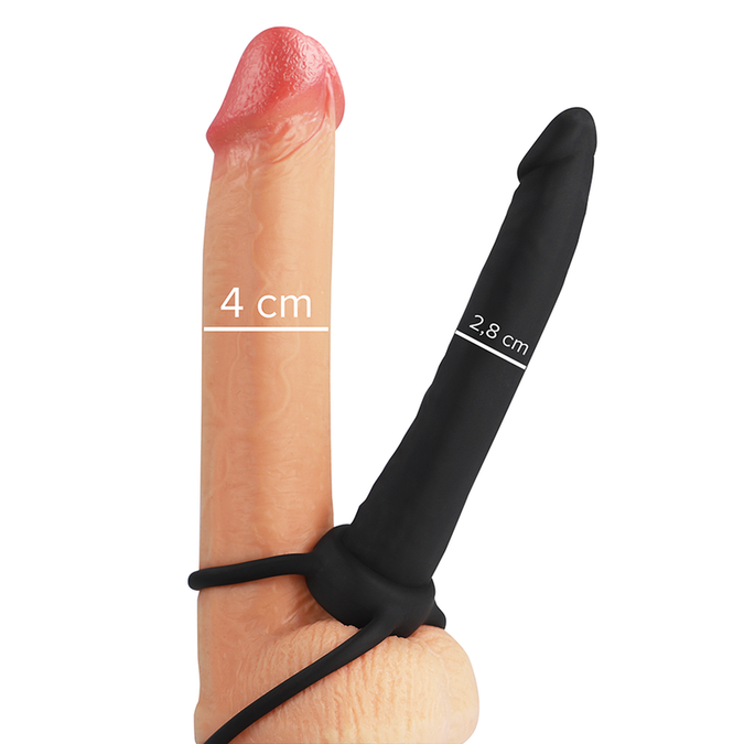 MYTHOLOGY - COBI ONYX ANALE DILDO MET COCK- EN BALRING 13 CM SILICONE