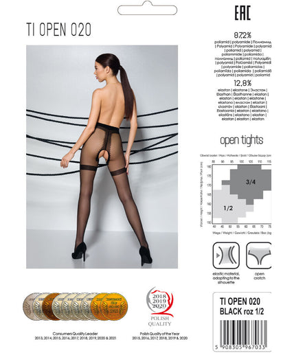 PASSION - TIOPEN 020 ZWARTE PANTY 1/2 20 DEN PASSION - TIOPEN 020 ZWARTE PANTY 1/2 20 DEN