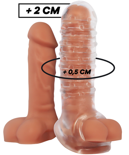 VIRILXL - PENISVERLENGSTUK EN KOKER V15 TRANSPARANT VIRILXL - PENISVERLENGSTUK EN KOKER V15 TRANSPARANT