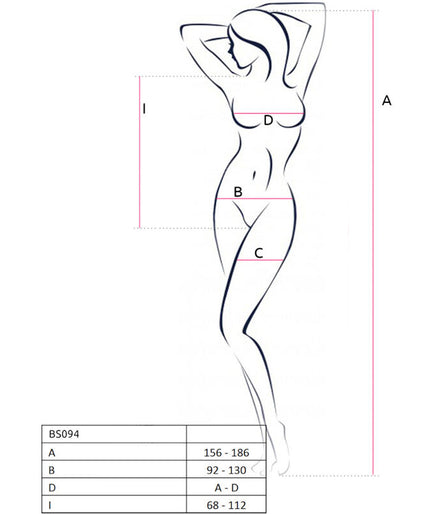 PASSION - BS094 WITTE BODYSTOCKING EEN MAAT PASSION - BS094 WITTE BODYSTOCKING EEN MAAT