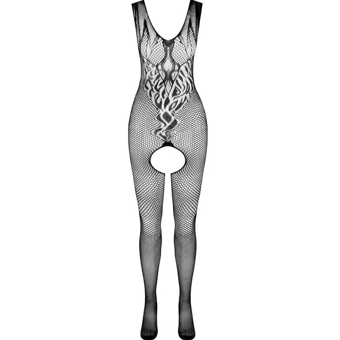 PASSION - BS098 ZWARTE BODYSTOCKING EEN MAAT