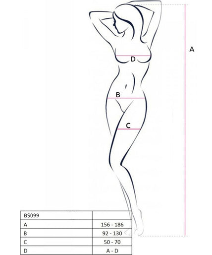 PASSION - BS099 ZWART BODYSTOCKING ONE SIZE PASSION - BS099 ZWART BODYSTOCKING ONE SIZE