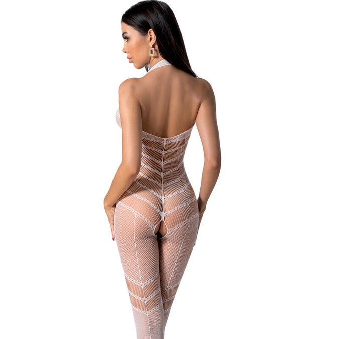 PASSION - BS100 WITTE BODYSTOCKING ÉÉN MAAT