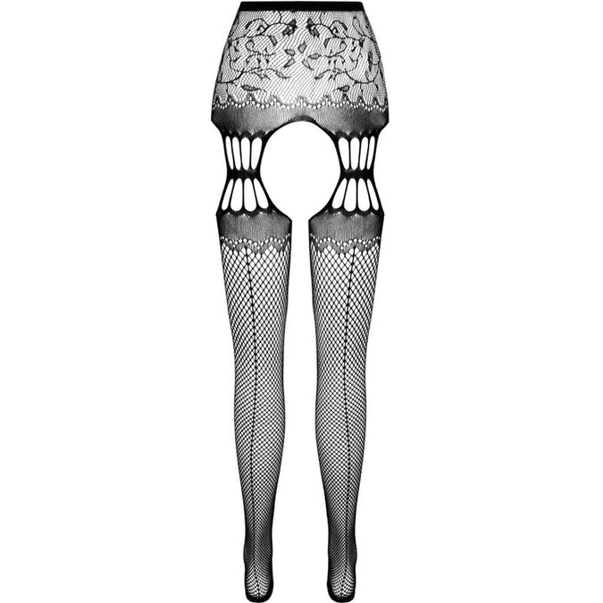 PASSION - S027 ZWARTE PANTY MET JARRETELBAND ONE SIZE