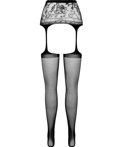 PASSION - S028 ZWARTE PANTY MET JARRETEL EEN MAAT PASSION - S028 ZWARTE PANTY MET JARRETEL EEN MAAT