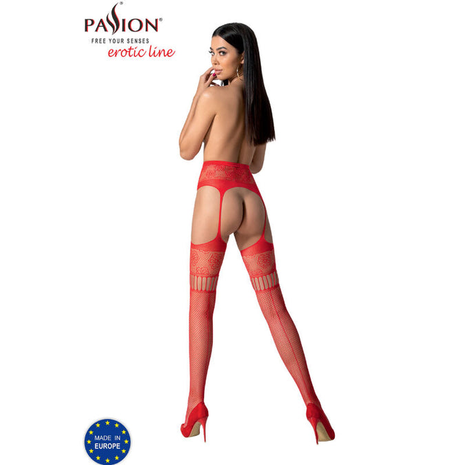 PASSION - S030 RODE KOUSEN MET JARRETEL ONE SIZE