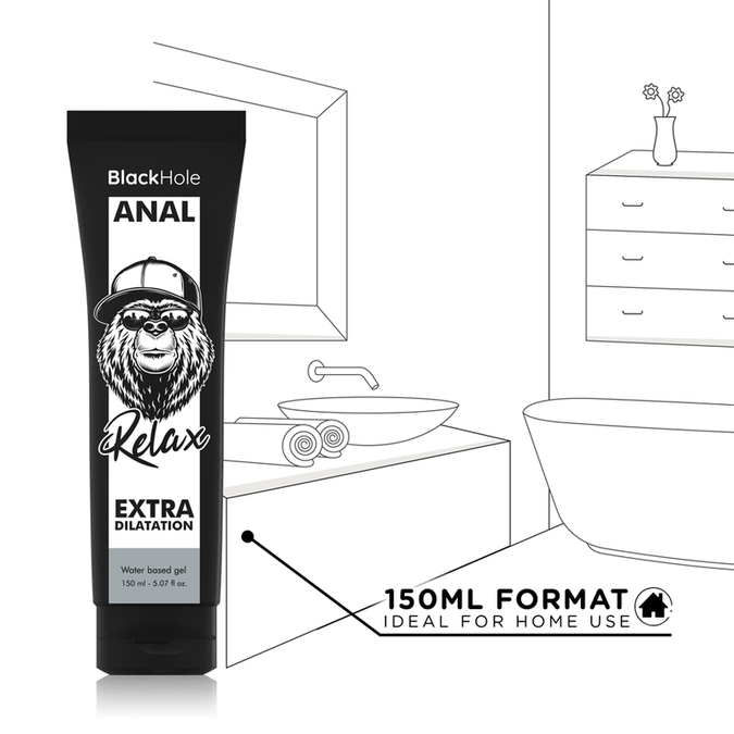 BLACK HOLE - WATERBASIS GEL ANALE DILATATIE 150 ML