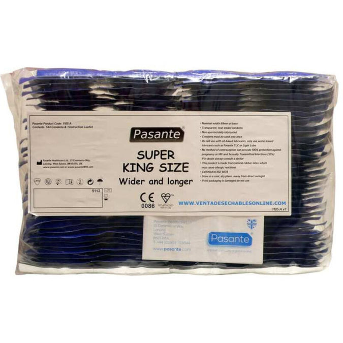 Pasante – Condoom Maat Super King Zak 144 Stuks