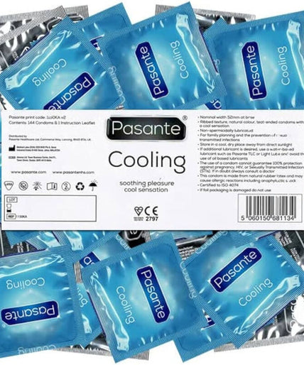 PASANTE - CONDOMS COOLING EFFECT BAG 144 UNITS PASANTE - CONDOMS COOLING EFFECT BAG 144 UNITS