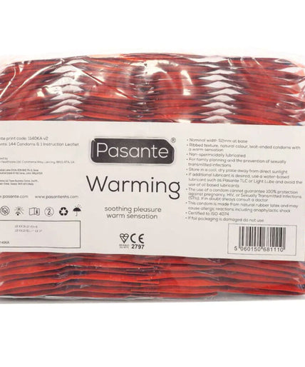 PASANTE - CONDOMS WARMING EFFECT BAG 144 UNITS PASANTE - CONDOMS WARMING EFFECT BAG 144 UNITS