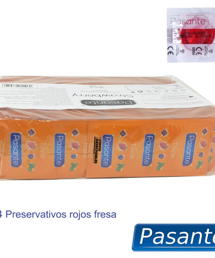 PASANTE - CONDOMS FLAVOR STRAWBERRY BAG 144 UNITS PASANTE - CONDOMS FLAVOR STRAWBERRY BAG 144 UNITS