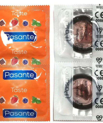 PASANTE - CONDOMS FLAVOR CHOCOLATE TEMPTATION BAG 144 UNITS PASANTE - CONDOMS FLAVOR CHOCOLATE TEMPTATION BAG 144 UNITS