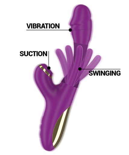 INTENSE - ATENEO RECHARGEABLE MULTIFUNCTION VIBRATOR 7 VIBRATIONS WITH OSCILLATING TONGUE AND PURPLE SUCTION INTENSE - ATENEO RECHARGEABLE MULTIFUNCTION VIBRATOR 7 VIBRATIONS WITH OSCILLATING TONGUE AND PURPLE SUCTION