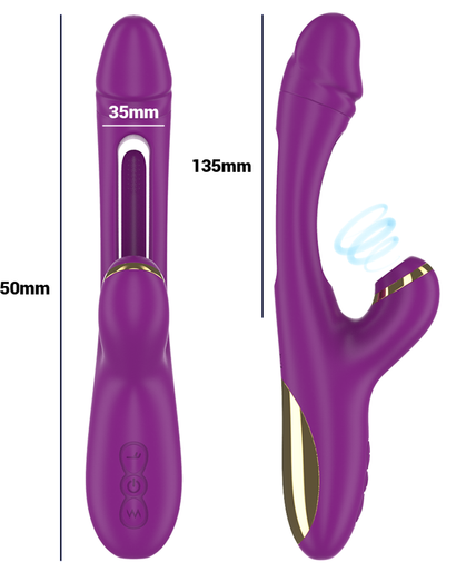 INTENSE - ATENEO RECHARGEABLE MULTIFUNCTION VIBRATOR 7 VIBRATIONS WITH OSCILLATING TONGUE AND PURPLE SUCTION INTENSE - ATENEO RECHARGEABLE MULTIFUNCTION VIBRATOR 7 VIBRATIONS WITH OSCILLATING TONGUE AND PURPLE SUCTION