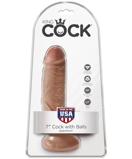 KING COCK - REALISTIC PENIS WITH BALLS 13.2 CM CARAMEL KING COCK - REALISTIC PENIS WITH BALLS 13.2 CM CARAMEL